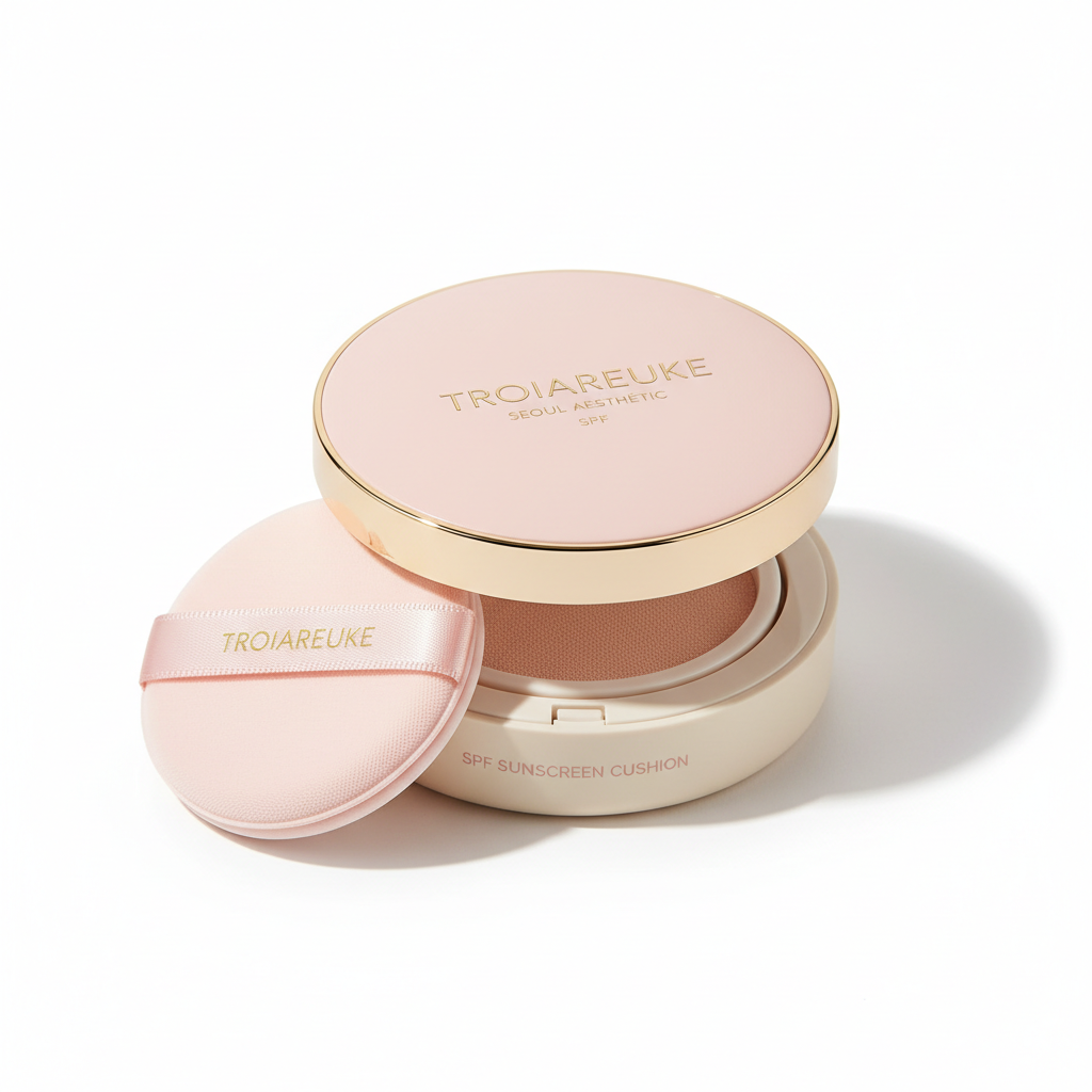 TROIAREUKE Seoul Aesthetic Cushion SPF50+ PA++++ K-beauty product